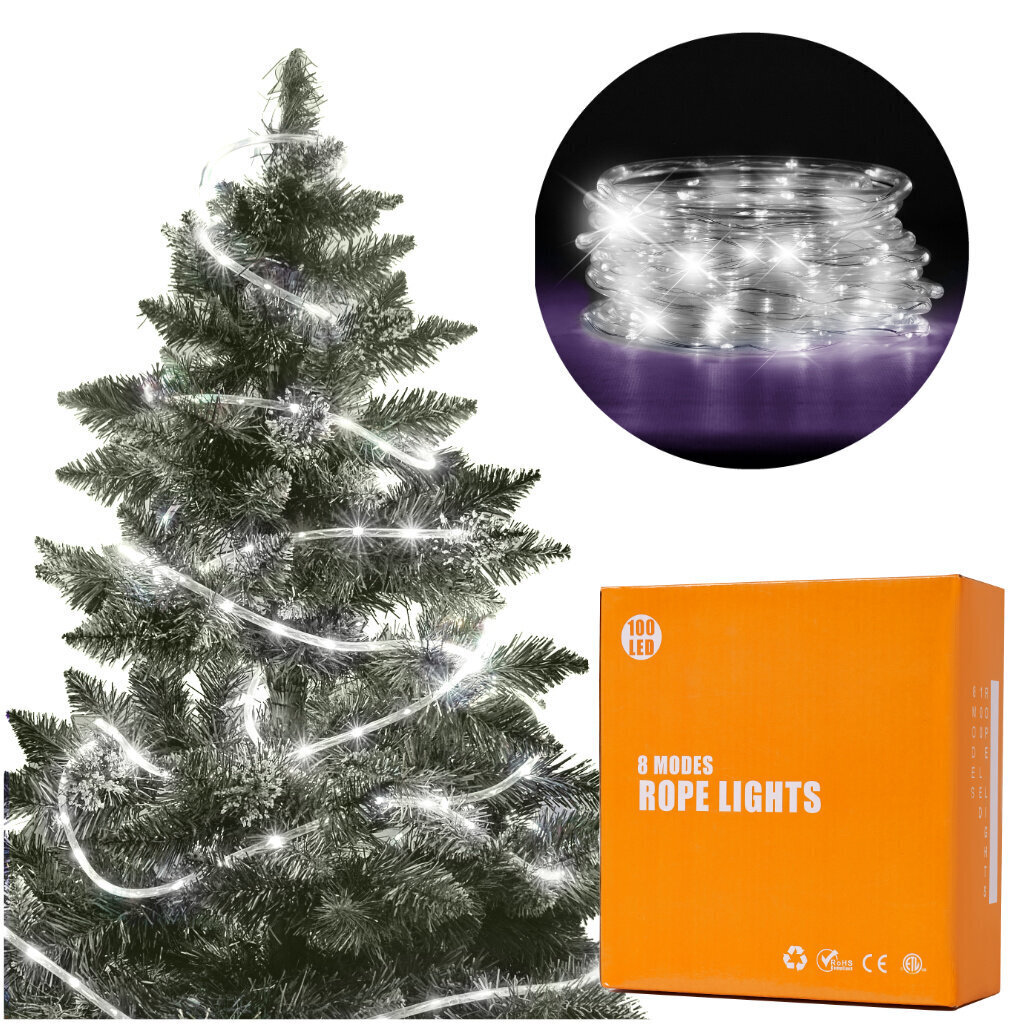 LED valo, viileän valkoinen, 10 m. hinta ja tiedot | Jouluvalot | hobbyhall.fi