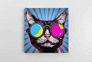 Pop-taide Kissa aurinkolaseilla 3 hinta ja tiedot | Taulut | hobbyhall.fi