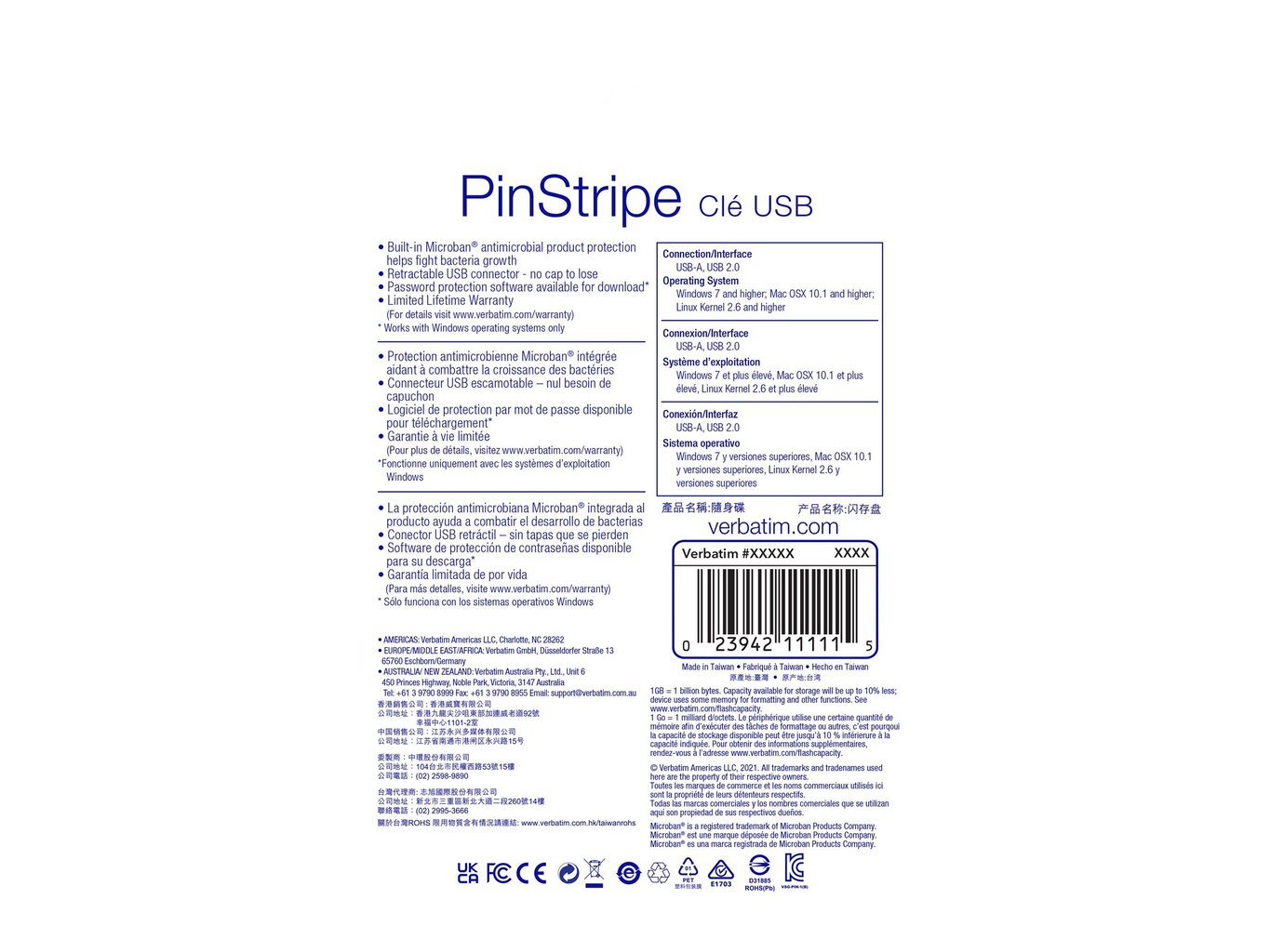 VERBATIM PINSTRIPE 16GB USB2.0 hinta ja tiedot | Muistitikut | hobbyhall.fi