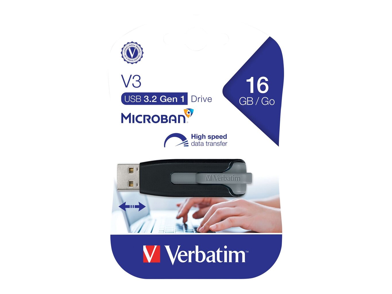 VERBATIM V3 USB Stick 16GB USB3.0 hinta ja tiedot | Muistitikut | hobbyhall.fi