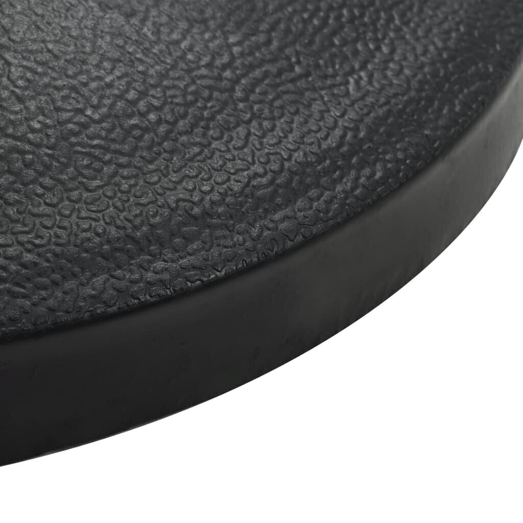 vidaXL Aurinkovarjon jalka polyresiini 10 kg pyöreä musta hinta ja tiedot | Aurinkovarjot ja markiisit | hobbyhall.fi