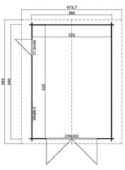 Autotalli Karik540 19,8 m² hinta ja tiedot | Piharakennukset | hobbyhall.fi