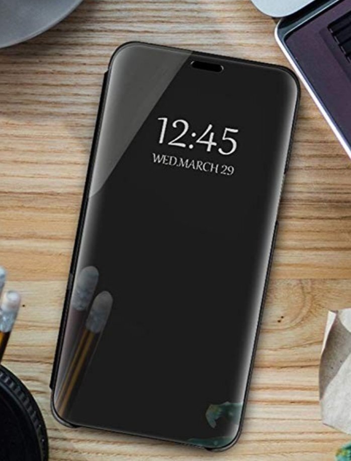 Mocco Clear View Case for Samsung Galaxy A05s Black hinta ja tiedot | Puhelimen kuoret ja kotelot | hobbyhall.fi