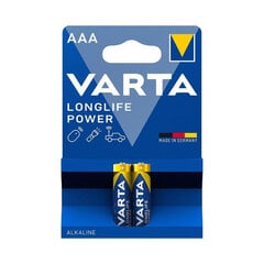 Akku Varta LongLife Power AAA/LR03 akku 2 kpl hinta ja tiedot | Paristot | hobbyhall.fi