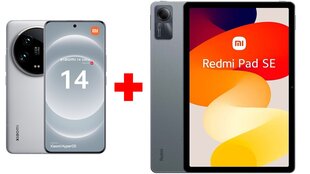 Xiaomi 14 Ultra 5G 16/512GB White + Xiaomi Redmi Pad SE 4/128GB WiFi Graphite Gray hinta ja tiedot | Matkapuhelimet | hobbyhall.fi