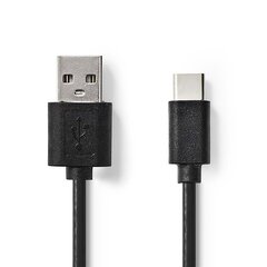 Kaapeli Nedis USB-C, 1m, musta, bulk e- ilman pakkausta hinta ja tiedot | Puhelinkaapelit | hobbyhall.fi