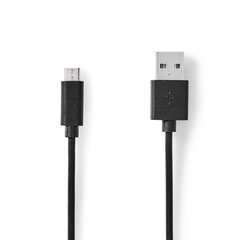 Kaapeli Nedis microUSB - USB-A, 1m, musta, bulk e- ilman pakkausta hinta ja tiedot | Nedis Puhelimet, älylaitteet ja kamerat | hobbyhall.fi