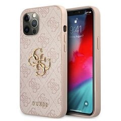 Guess GUHCP12M4GMGPI iPhone 12/12 Prolle, vaaleanpunainen hinta ja tiedot | Puhelimen kuoret ja kotelot | hobbyhall.fi