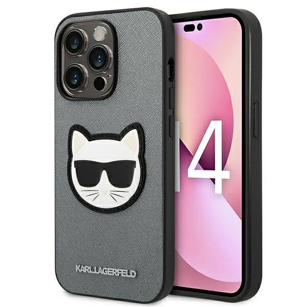 Karl Lagerfeld KLHCP14XSAPCHG iPhone 14 Pro Maxille, harmaa hinta ja tiedot | Puhelimen kuoret ja kotelot | hobbyhall.fi