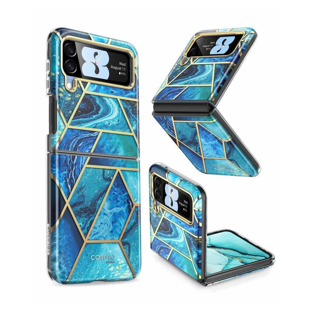 Supcase Cosmo Galaxy Z Flip 4 Marble Blue hinta ja tiedot | Puhelimen kuoret ja kotelot | hobbyhall.fi