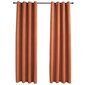 vidaXL Pimennysverhot metallirenkailla 2 kpl ruoste 140x175 cm hinta ja tiedot | Verhot | hobbyhall.fi