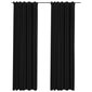 vidaXL Pellavamaiset pimennysverhot koukuilla 2 kpl antras. 140x225 cm hinta ja tiedot | Verhot | hobbyhall.fi