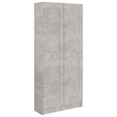 vidaXL Kirjahylly betoninharmaa 82,5x30,5x185,5 cm lastulevy hinta ja tiedot | Hyllyt | hobbyhall.fi