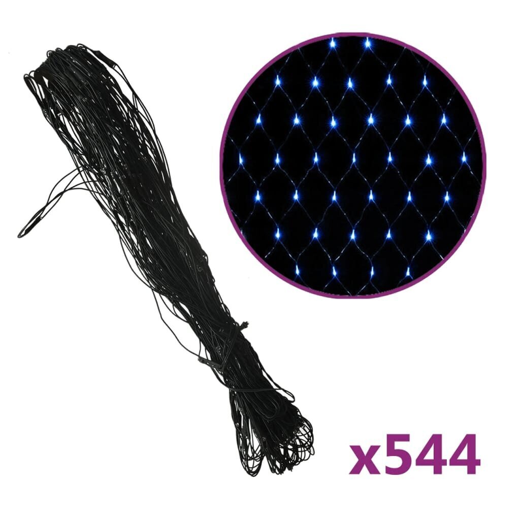 vidaXL Jouluvaloverkko sininen 4x4 m 544 LED-valoa ulos/sisälle hinta ja tiedot | Joulukoristeet | hobbyhall.fi