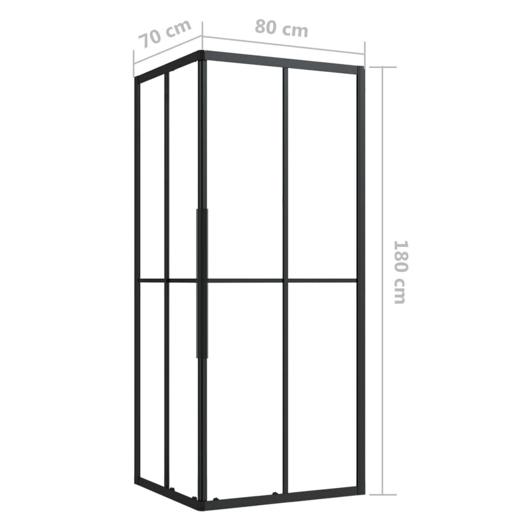 vidaXL Suihkukaappi ESG 80x70x180 cm hinta ja tiedot | Suihkukaapit ja suihkunurkat | hobbyhall.fi