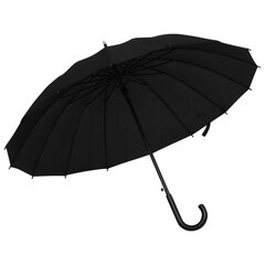 vidaXL Sateenvarjo automaattinen musta 105 cm hinta ja tiedot | Naisten sateenvarjot | hobbyhall.fi