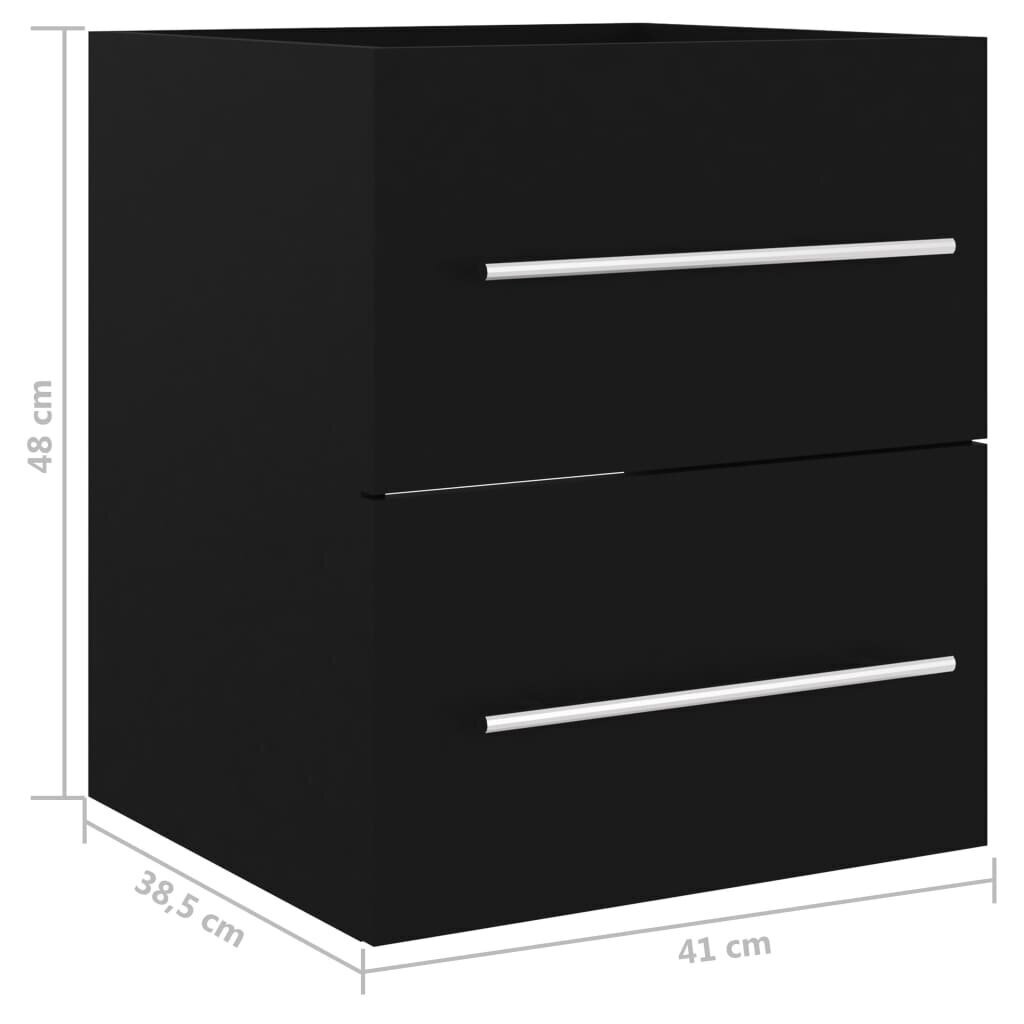 vidaXL Allaskaappi musta 41x38,5x48 cm lastulevy hinta ja tiedot | Kylpyhuonekalusteet | hobbyhall.fi