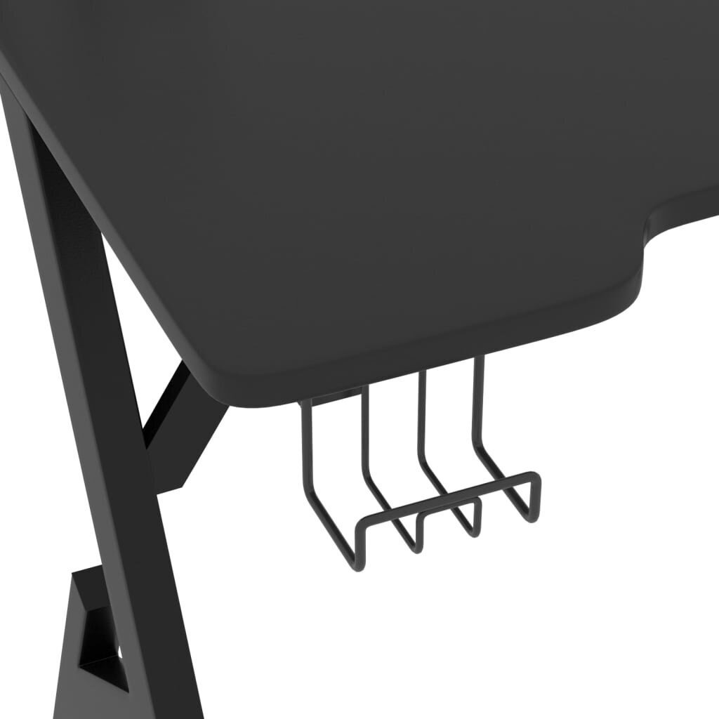 vidaXL Pelipöytä Y-muotoisilla jaloilla musta 110x60x75 cm hinta ja tiedot | Tietokonepöydät ja työpöydät | hobbyhall.fi