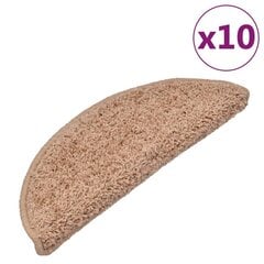 vidaXL Porrasmatot 10 kpl 65x21x4 cm beige hinta ja tiedot | Isot matot | hobbyhall.fi