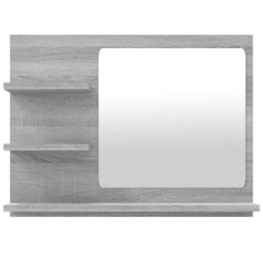 vidaXL Kylpyhuoneen peili harmaa Sonoma 60x10,5x45 cm tekninen puu hinta ja tiedot | Kylpyhuonekaapit | hobbyhall.fi