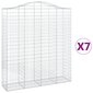 vidaXL Kaarevat kivikorit 7 kpl 200x50x220/240 cm galvanoitu rauta hinta ja tiedot | Aidat ja tarvikkeet | hobbyhall.fi