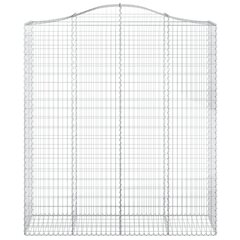 vidaXL Kaarevat kivikorit 7 kpl 200x50x220/240 cm galvanoitu rauta hinta ja tiedot | Aidat ja tarvikkeet | hobbyhall.fi