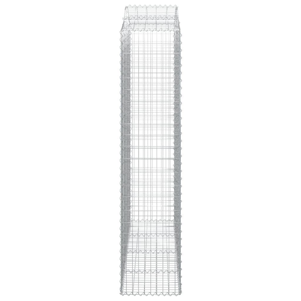 vidaXL Kaarevat kivikorit 7 kpl 200x50x220/240 cm galvanoitu rauta hinta ja tiedot | Aidat ja tarvikkeet | hobbyhall.fi