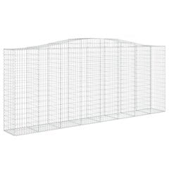 vidaXL Kaarevat kivikorit 10 kpl 400x50x160/180 cm galvanoitu rauta hinta ja tiedot | Aidat ja tarvikkeet | hobbyhall.fi