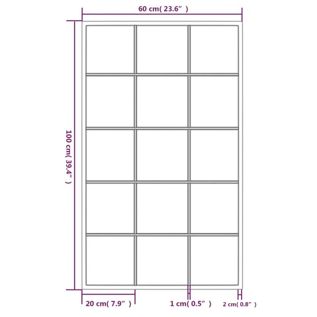 vidaXL Seinäpeilit 4 kpl musta 100x60 cm metalli hinta ja tiedot | Peilit | hobbyhall.fi