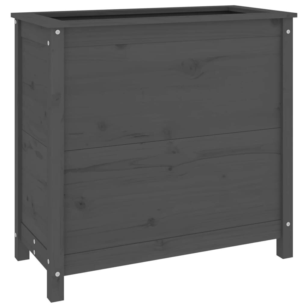 vidaXL Kukkalaatikko harmaa 82,5x40x78 cm täysi mänty hinta ja tiedot | Kukkalaatikot | hobbyhall.fi