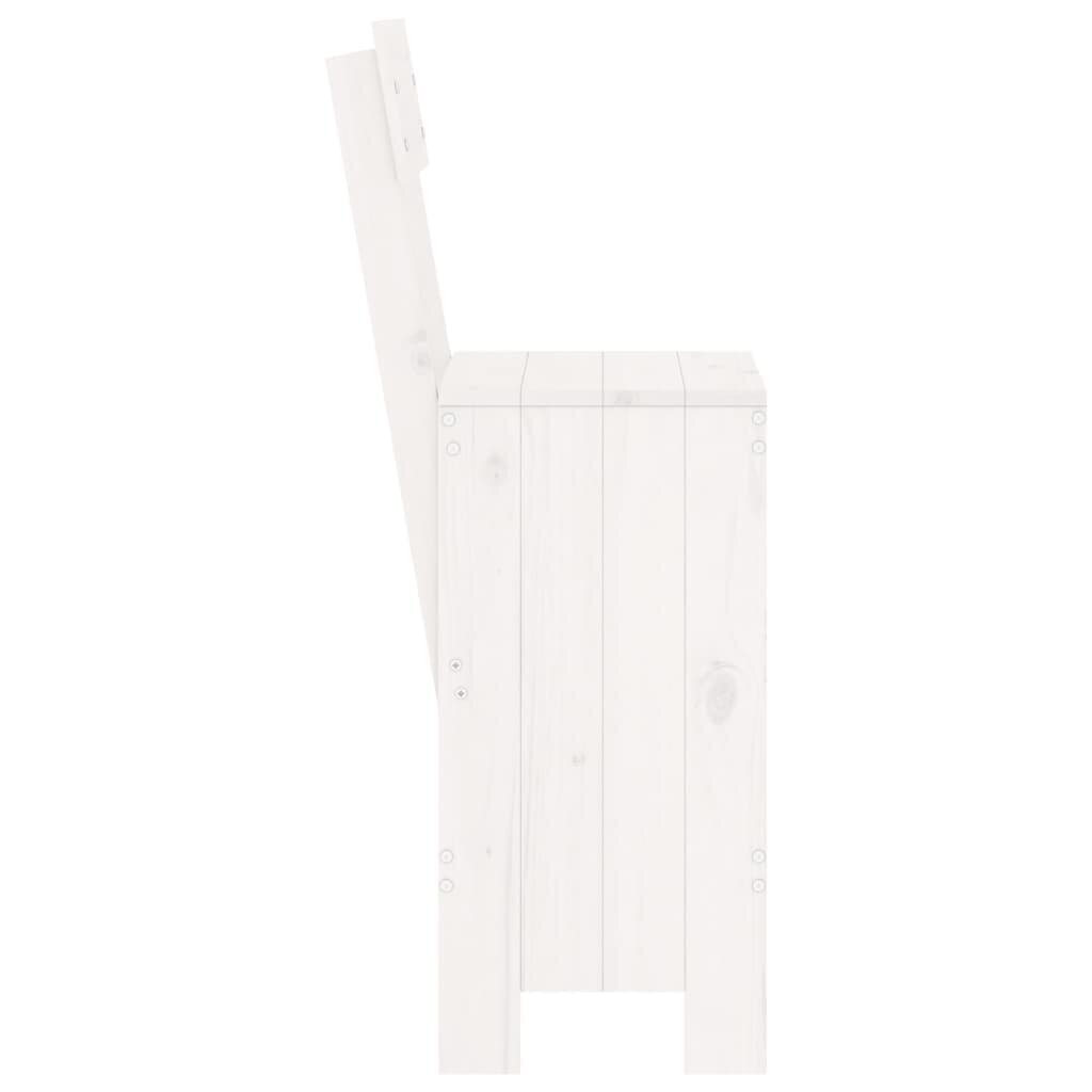 vidaXL Baarijakkarat 2 kpl valkoinen 40x48,5x115,5 cm täysi mänty hinta ja tiedot | Puutarhatuolit | hobbyhall.fi