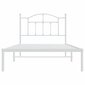 vidaXL Metallinen sängynrunko päädyllä valkoinen 100x190 cm hinta ja tiedot | Sängyt | hobbyhall.fi