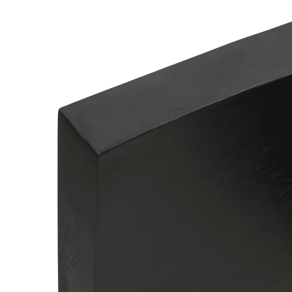 vidaXL Pöytälevy tummanharmaa 140x60x(2-6) cm käsitelty täystammi hinta ja tiedot | Pöytälevyt | hobbyhall.fi