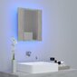 vidaXL LED peilikaappi harmaa Sonoma 40x12x45 cm tekninen puu hinta ja tiedot | Kylpyhuonekaapit | hobbyhall.fi