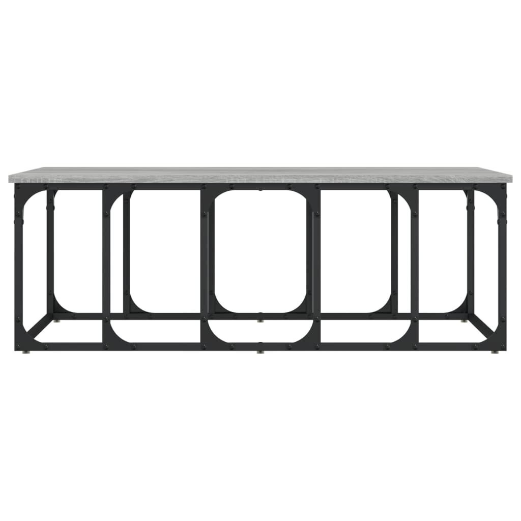 vidaXL Sohvapöytä harmaa Sonoma 100x50x35,5 cm tekninen puu hinta ja tiedot | Sohvapöydät | hobbyhall.fi