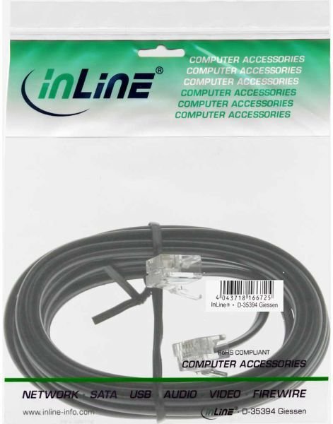 InLine, RJ11, 3 m hinta ja tiedot | Kaapelit ja adapterit | hobbyhall.fi