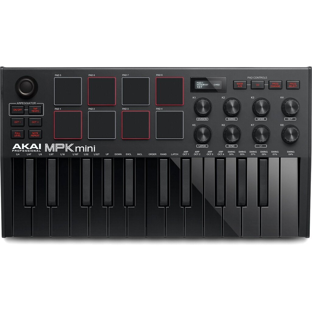 Kosketinsoitin Akai, MPK Mini MK3, MIDI USB hinta ja tiedot | Kosketinsoittimet | hobbyhall.fi