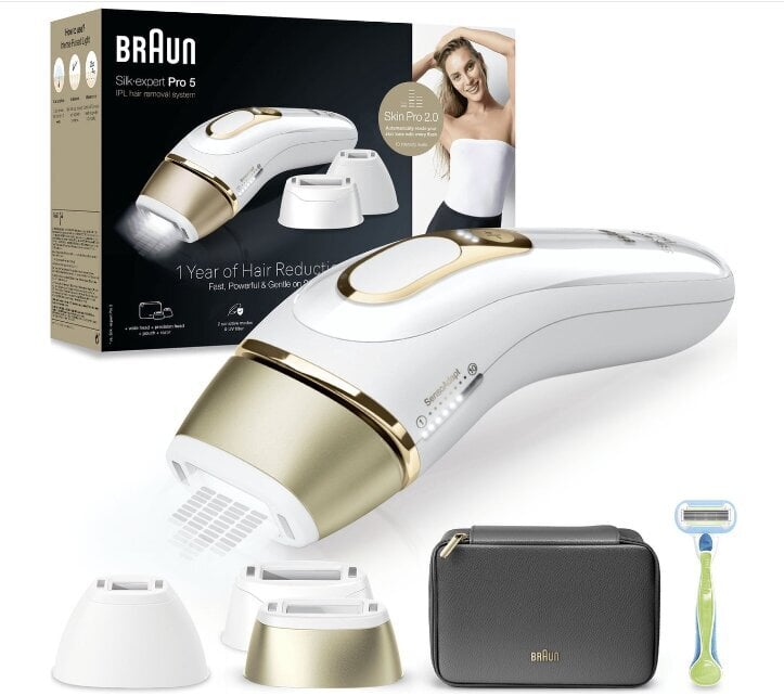 Braun Silk expert Pro 5 PL5242 IPL hinta ja tiedot | Epilaattorit ja karvanpoistolaitteet | hobbyhall.fi