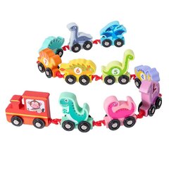 Dinosaur Number Train -leikkijuna hinta ja tiedot | Kehittävät lelut | hobbyhall.fi