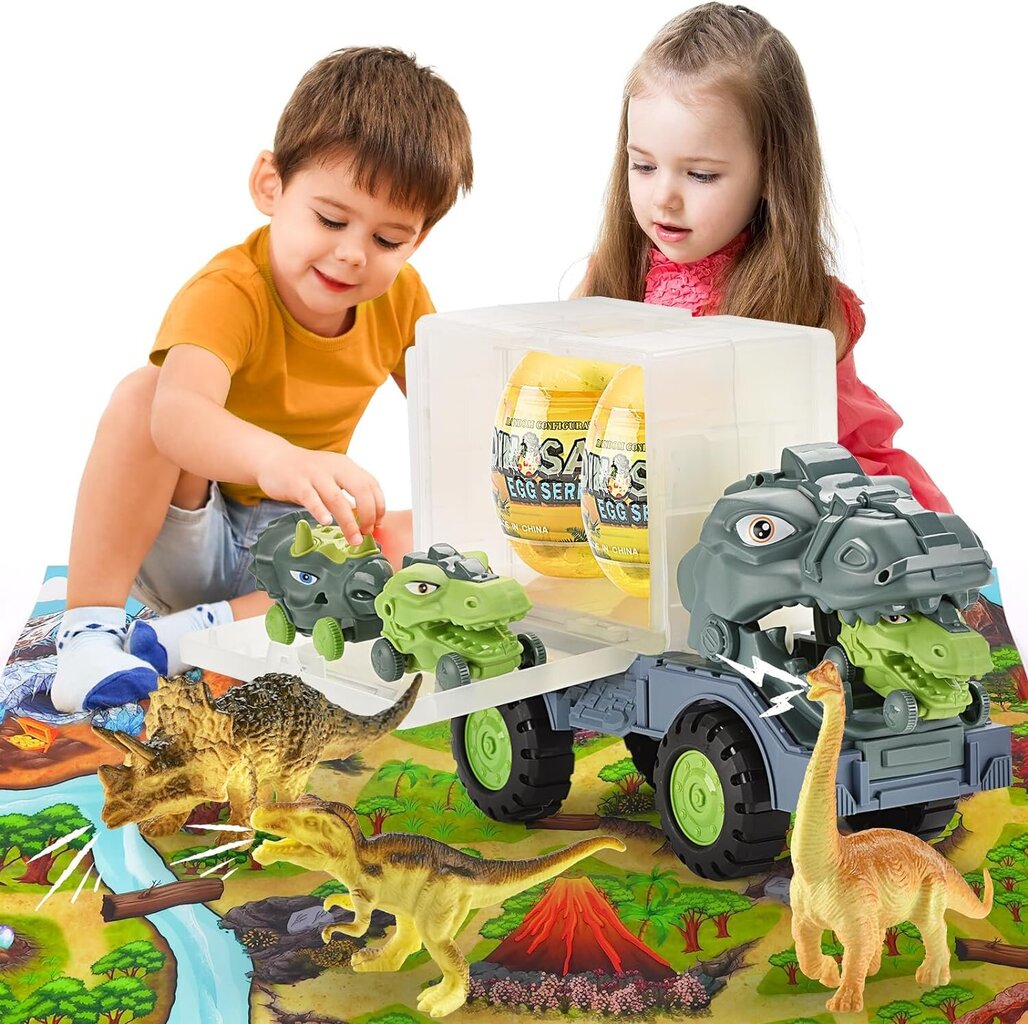 Leluauto dinosauruksilla Dino Cars hinta ja tiedot | Poikien lelut | hobbyhall.fi