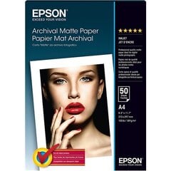 Paperi Epson Archival Matte Paperi A4, 50 arkkia hinta ja tiedot | Toimistotarvikkeet | hobbyhall.fi