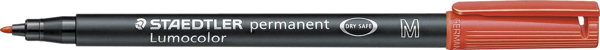 Permanent merkintäkynä Staedtler, M 0,8mm, punainen hinta ja tiedot | Toimistotarvikkeet | hobbyhall.fi