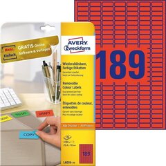 Pienet tarrat Avery, punainen, 4x10 mm hinta ja tiedot | Avery Koulutarvikkeet | hobbyhall.fi