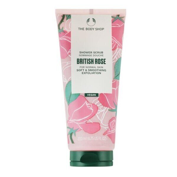 Vartalonkuorinta The Body Shop British Rose, 200 ml hinta ja tiedot | Vartalokuorinnat | hobbyhall.fi