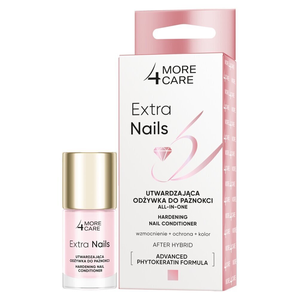 Vahvistava kynsilakka More4Care Extra Nails Hardening Nail Conditioner, 10 ml hinta ja tiedot | Kynsilakat ja kynsienhoitotuotteet | hobbyhall.fi