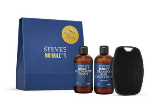 Vartalonhoitosetti Steve's No Bull***t Body Care Box miehille: shampoo Shampoo for Everything, 250 ml + suihkugeeli Balls &amp; Body Wash, 250 ml + pesusieni hinta ja tiedot | Suihkusaippuat ja suihkugeelit | hobbyhall.fi