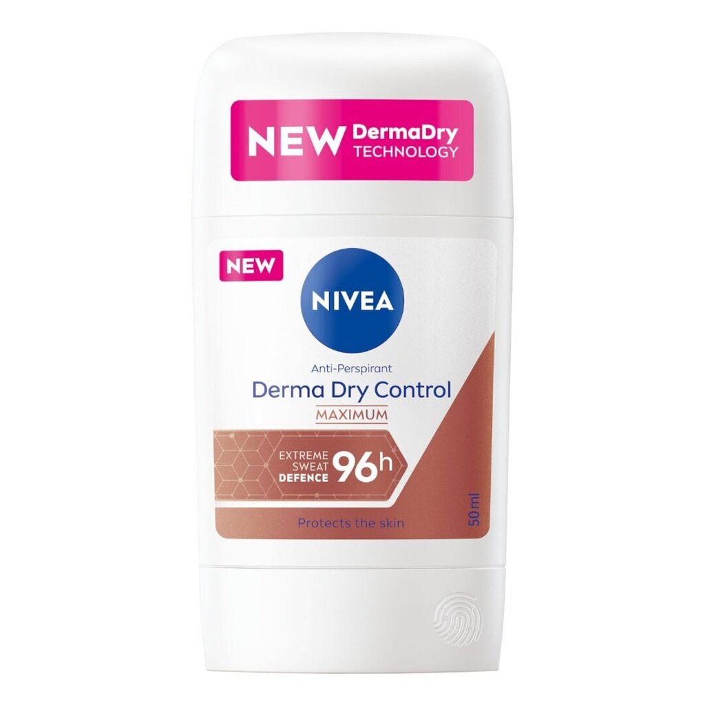 Kynämäinen antiperspirantti Nivea Derma Dry Control, 50 ml hinta ja tiedot | Deodorantit | hobbyhall.fi