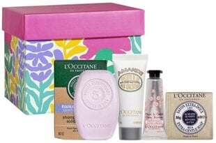 Kosmetiikkasetti L'Occitane Doux Gift Set: kiinteä shampoo, 60 g + käsivoide, 10 ml + vartalovoide, 20 ml + saippua, 50 g hinta ja tiedot | Vartalovoiteet ja -emulsiot | hobbyhall.fi