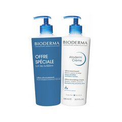 Vartalovoiteen setti Bioderma Atoderm Crème Ultra Ultra-Nourishing Moisturising Cream, 2x500 ml hinta ja tiedot | Vartalovoiteet ja -emulsiot | hobbyhall.fi