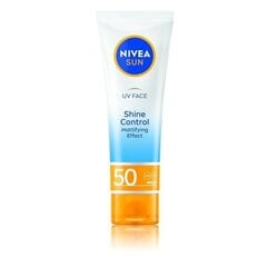 Kasvovoide auringolta Nivea Uv Shine Control Face, 50 ml hinta ja tiedot | Aurinkovoiteet | hobbyhall.fi